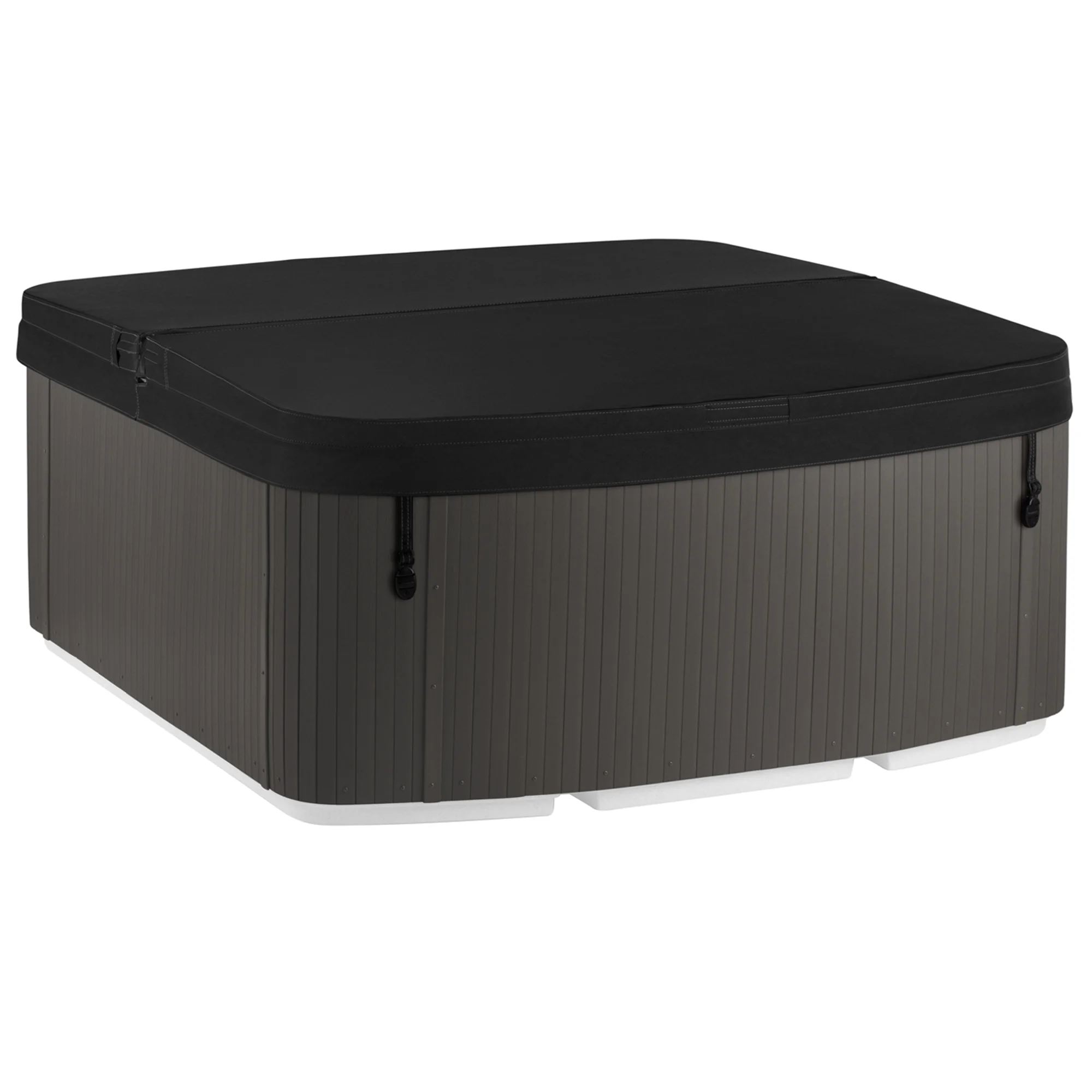Leganza 6-Person 90-Jet Hard-Sided Spa | 230V Outdoor Hot Tub in Arctic White/Coastal Gray with Cover Lifter & Spa Steps