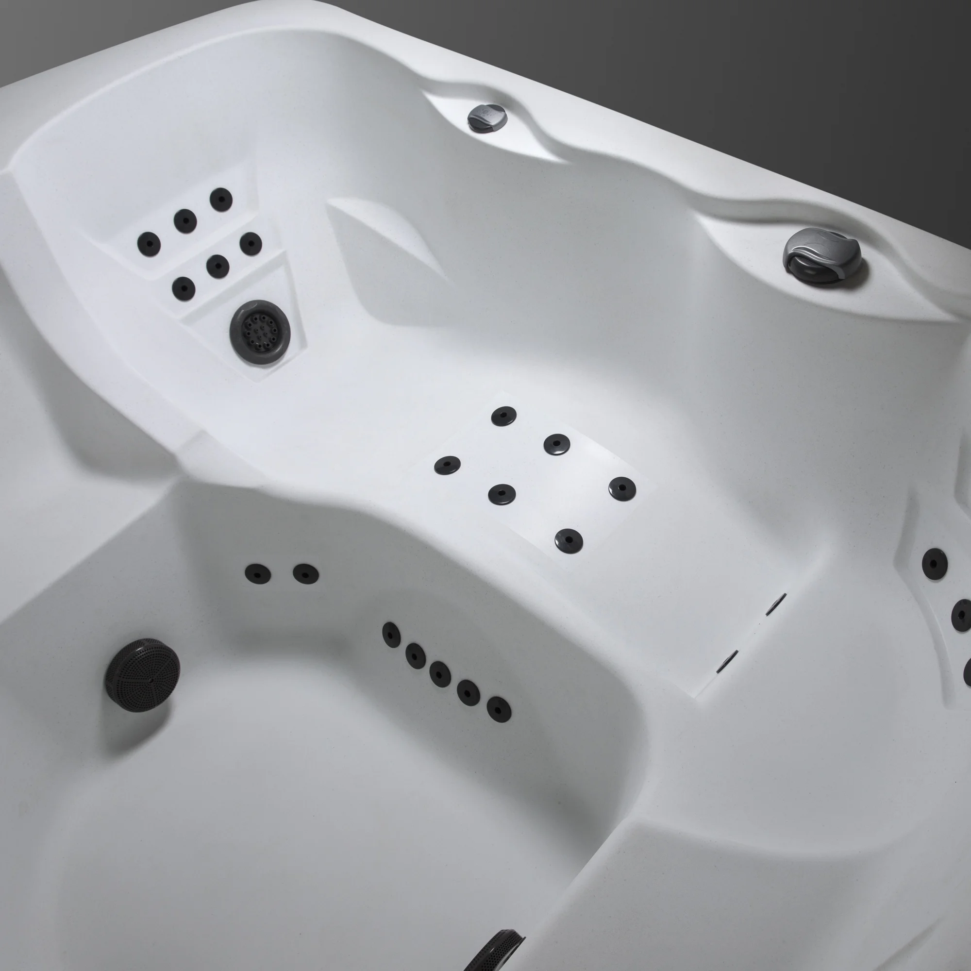 Leganza 6-Person 90-Jet Hard-Sided Spa | 230V Outdoor Hot Tub in Arctic White/Coastal Gray with Cover Lifter & Spa Steps