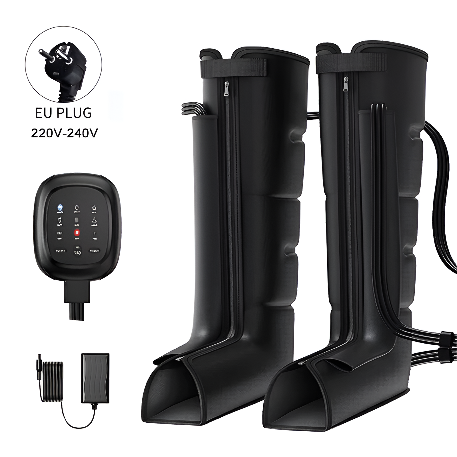 Air Compression Leg Recovery Boots | 4-Chamber Pneumatic Massage System with 6 Modes & 3 Pressure Levels for Athletes & Active Lifestyles