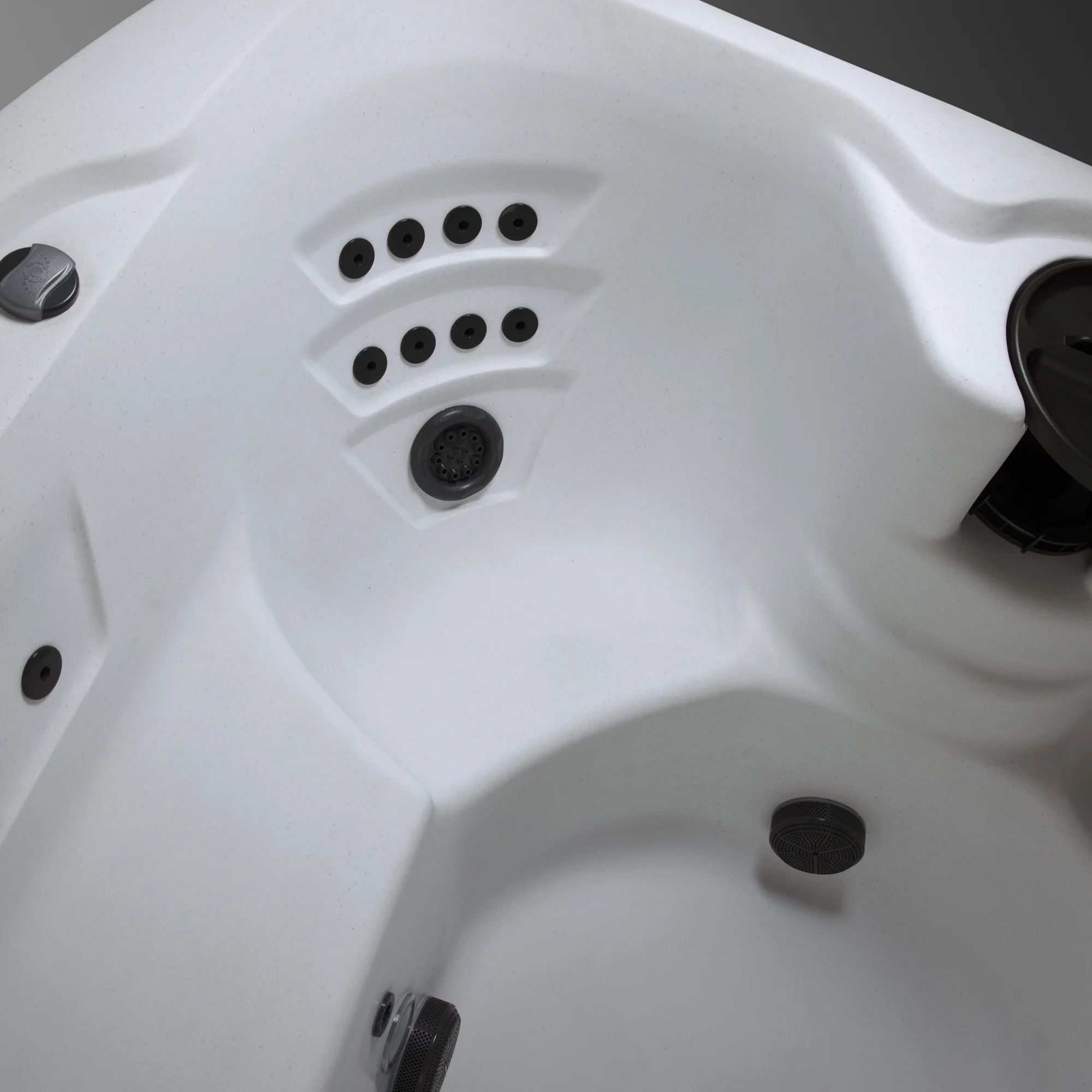 Leganza 6-Person 90-Jet Hard-Sided Spa | 230V Outdoor Hot Tub in Arctic White/Coastal Gray with Cover Lifter & Spa Steps