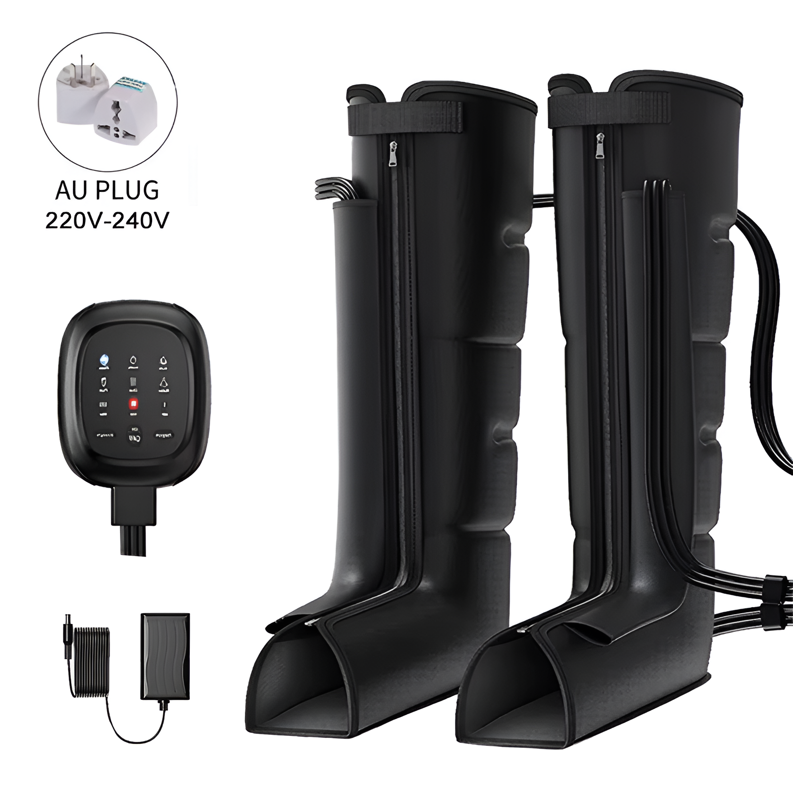 Air Compression Leg Recovery Boots | 4-Chamber Pneumatic Massage System with 6 Modes & 3 Pressure Levels for Athletes & Active Lifestyles