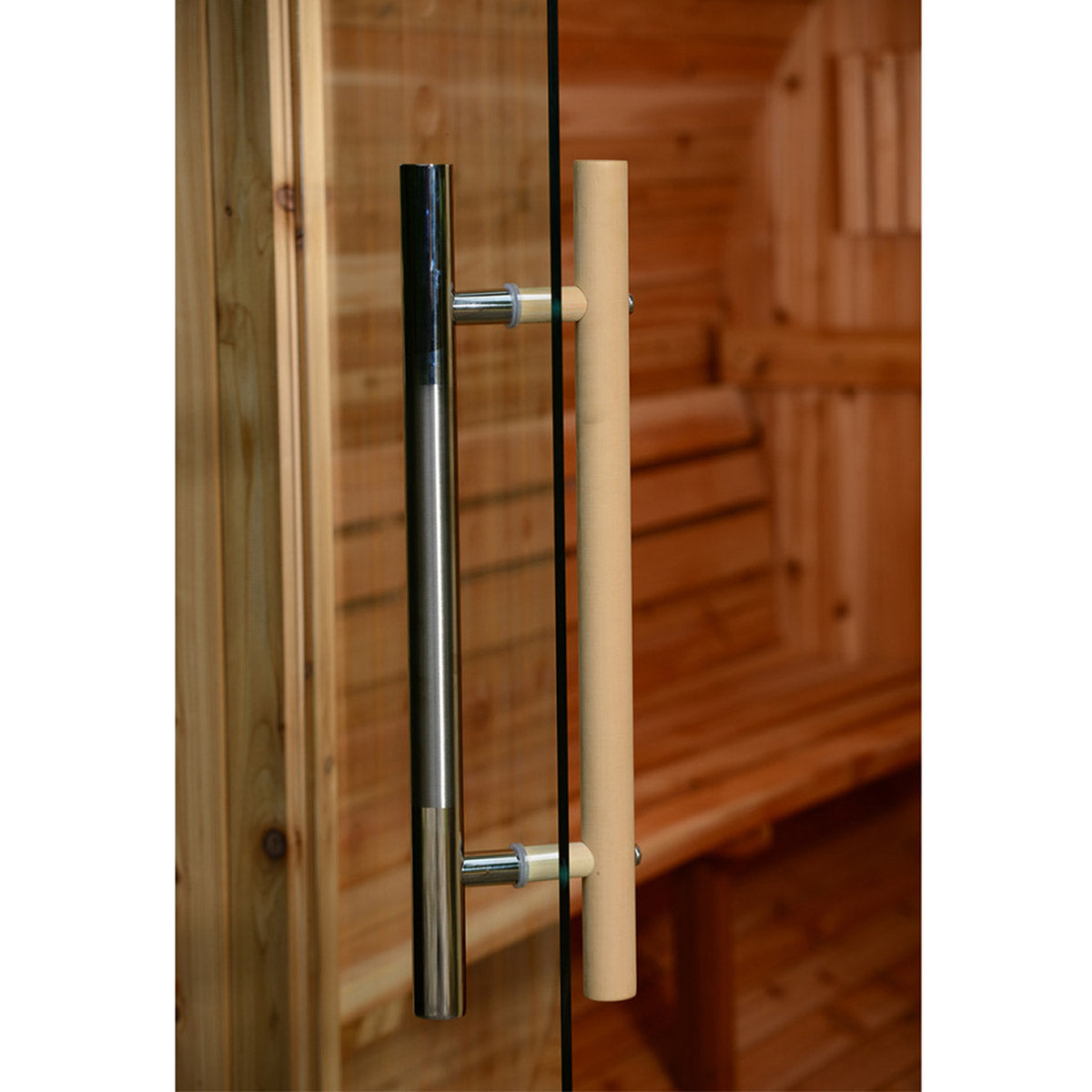 Almost Heaven Saunas Duet 2-Person Outdoor Barrel Sauna