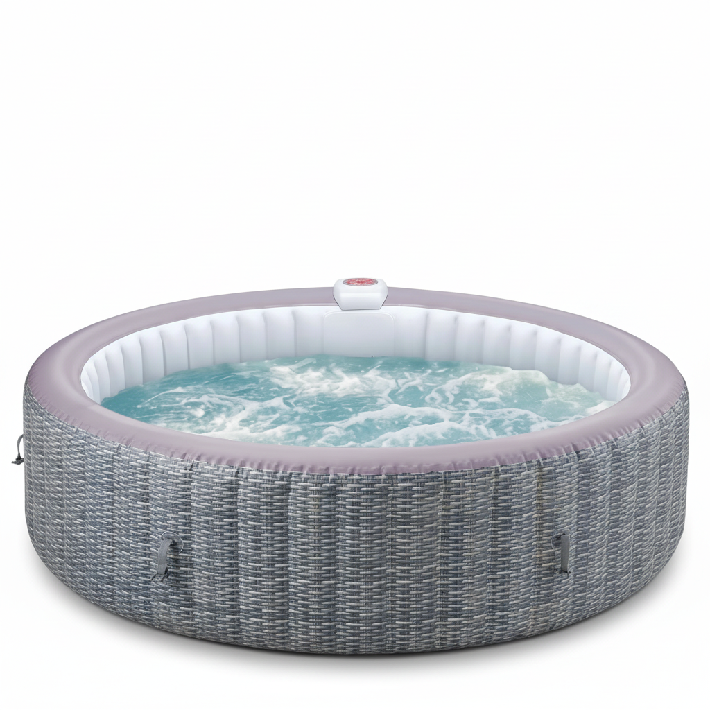 82" Inflatable Hot Tub for 6–8 People | Portable Outdoor Spa with 130 Bubble Jets, Heating System & 4 Filters