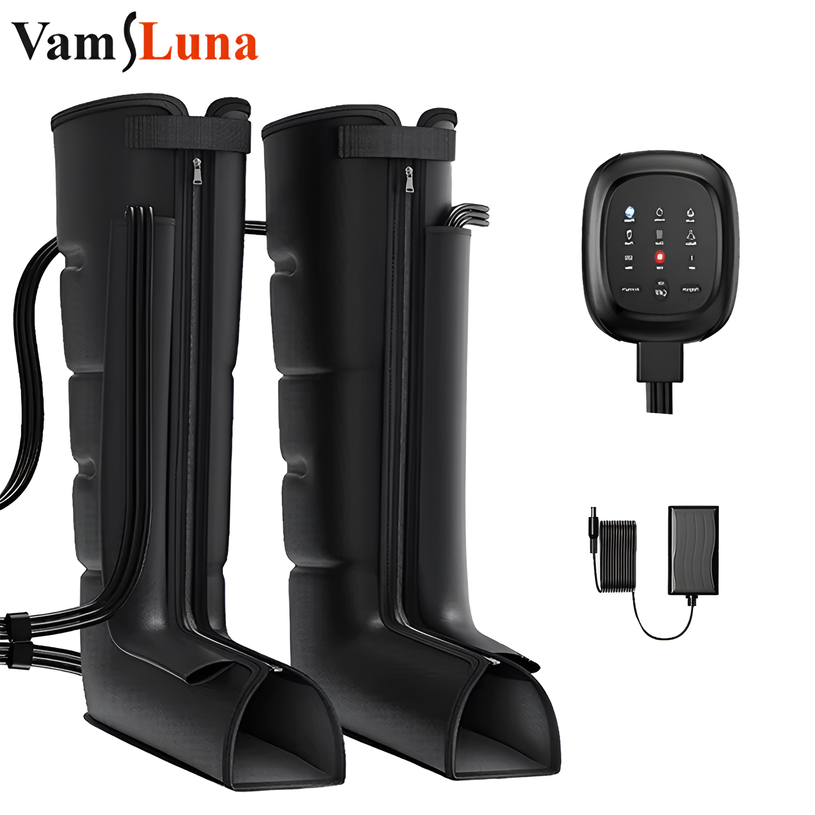 Air Compression Leg Recovery Boots | 4-Chamber Pneumatic Massage System with 6 Modes & 3 Pressure Levels for Athletes & Active Lifestyles
