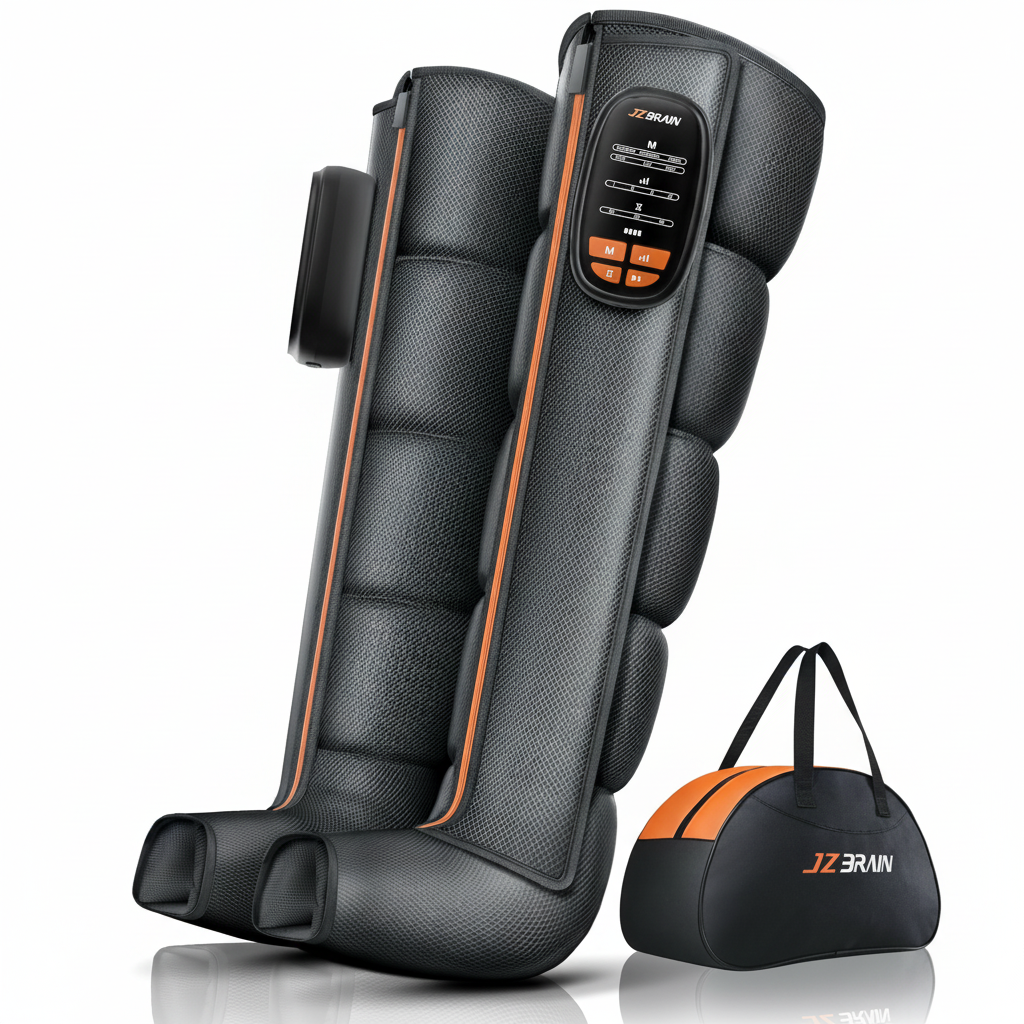 Air Compression Leg Recovery Boots | Rechargeable Full-Leg Compression System for Thighs, Calves & Feet — Model FE-7400