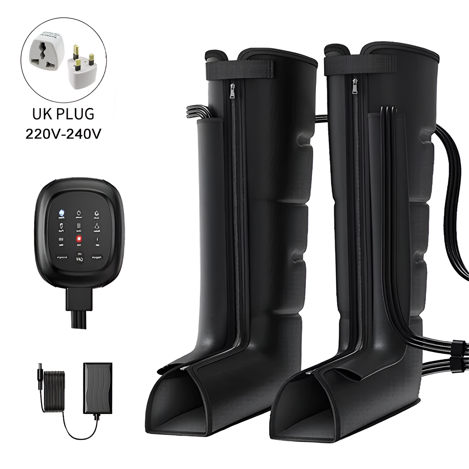 Air Compression Leg Recovery Boots | 4-Chamber Pneumatic Massage System with 6 Modes & 3 Pressure Levels for Athletes & Active Lifestyles