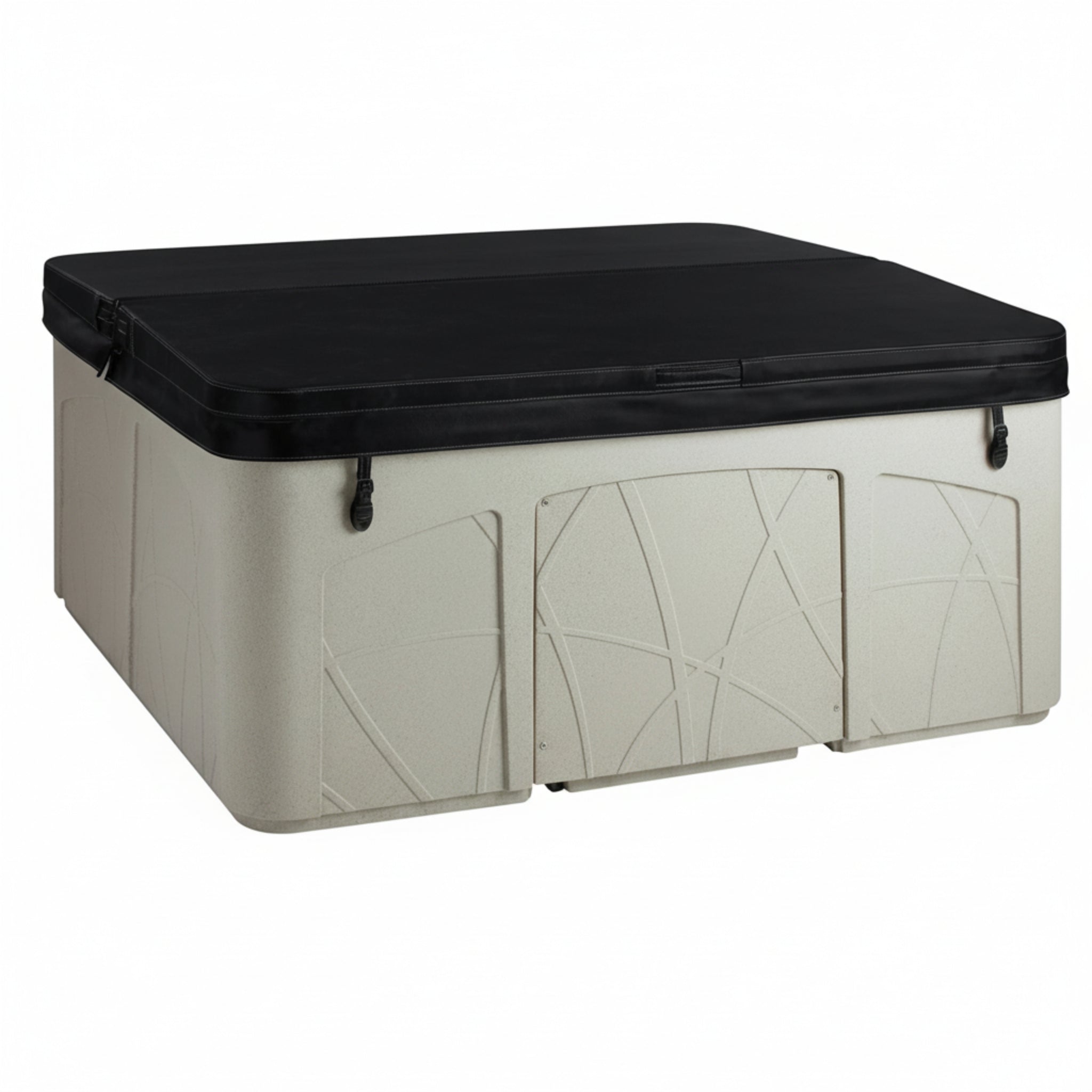 Lifesmart Bahama 5-Person 28-Jet Plug & Play Hard-Sided Outdoor Spa | 110V, Sand, Waterfall & LED Light Included